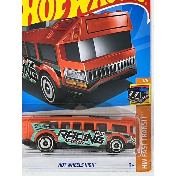 Hot Wheels 2024 Hot Wheels High Orange HW Fast Transit 1/5 Diecast Bus - Picture 4 of 11